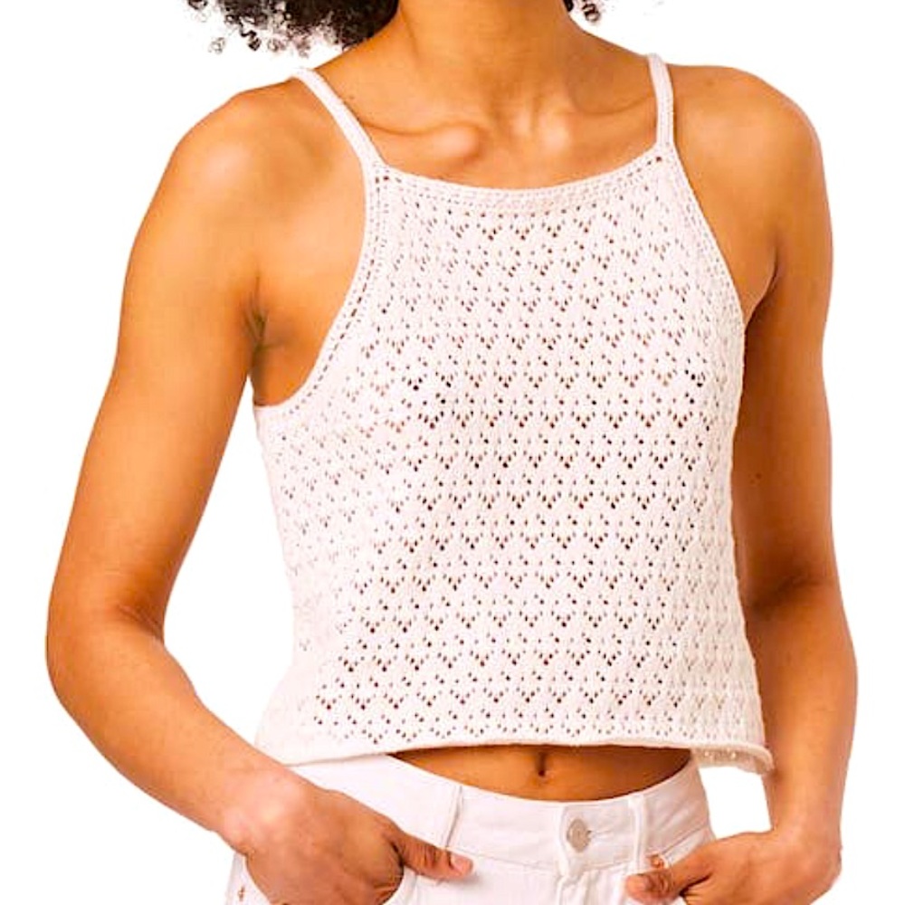 French Connection Nora Crochet Sleeveless Top